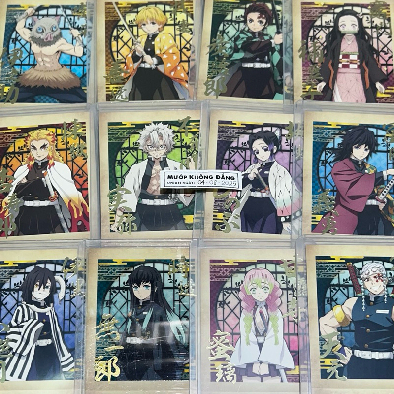[KNY AVAILABLE - P14] KIMETSU NO YAIBA pola card with gold letters RARE ...