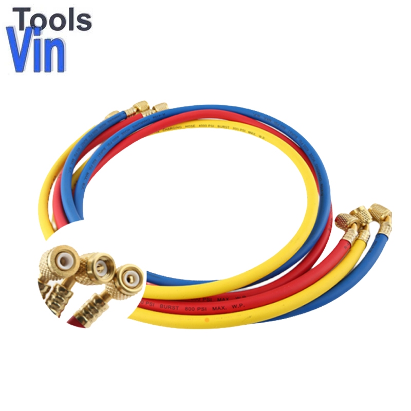 Specialized air conditioner gas charging cable set for R22, R134a, R32 ...