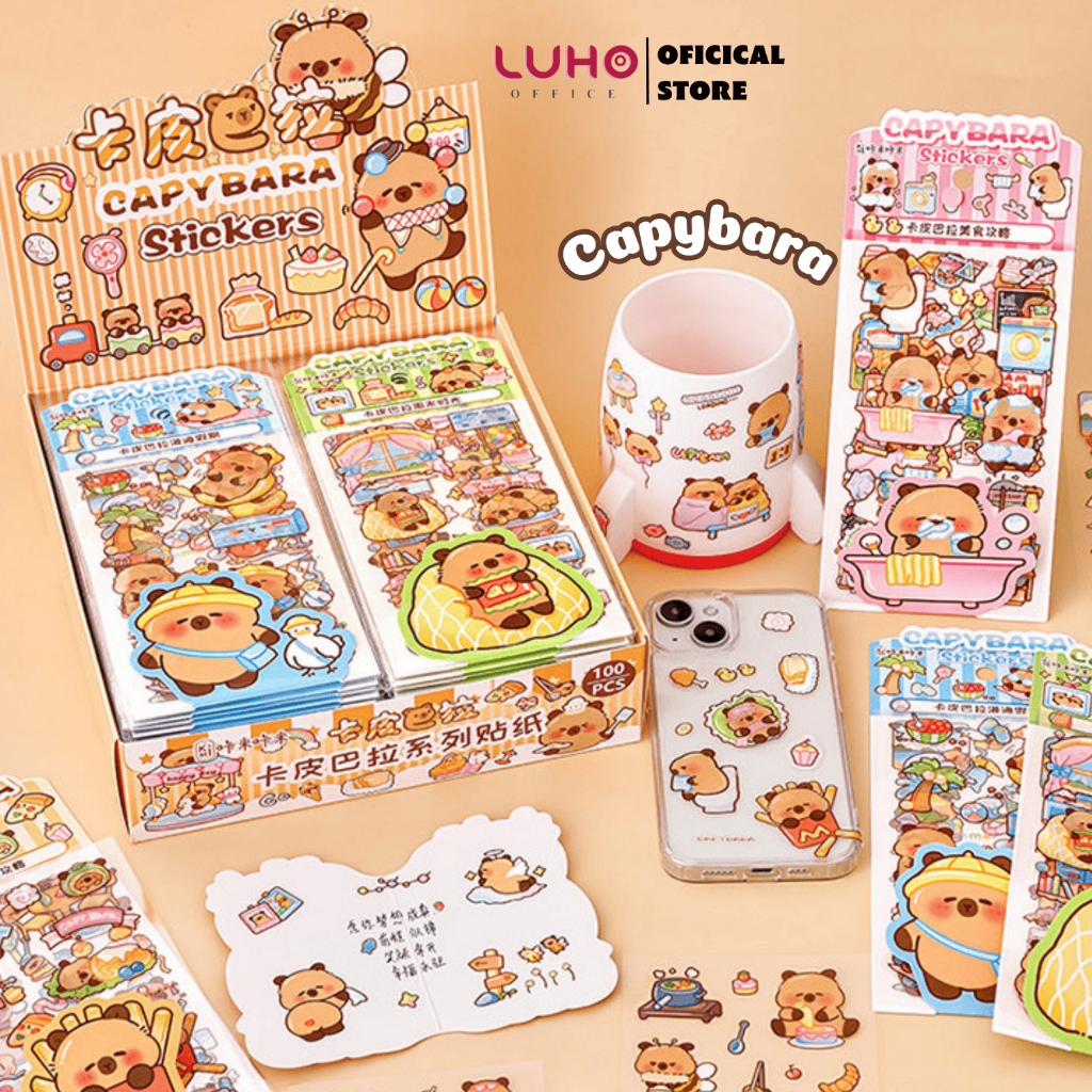 LUHO cute Capybara stickers, stickers to decorate books, phones ...