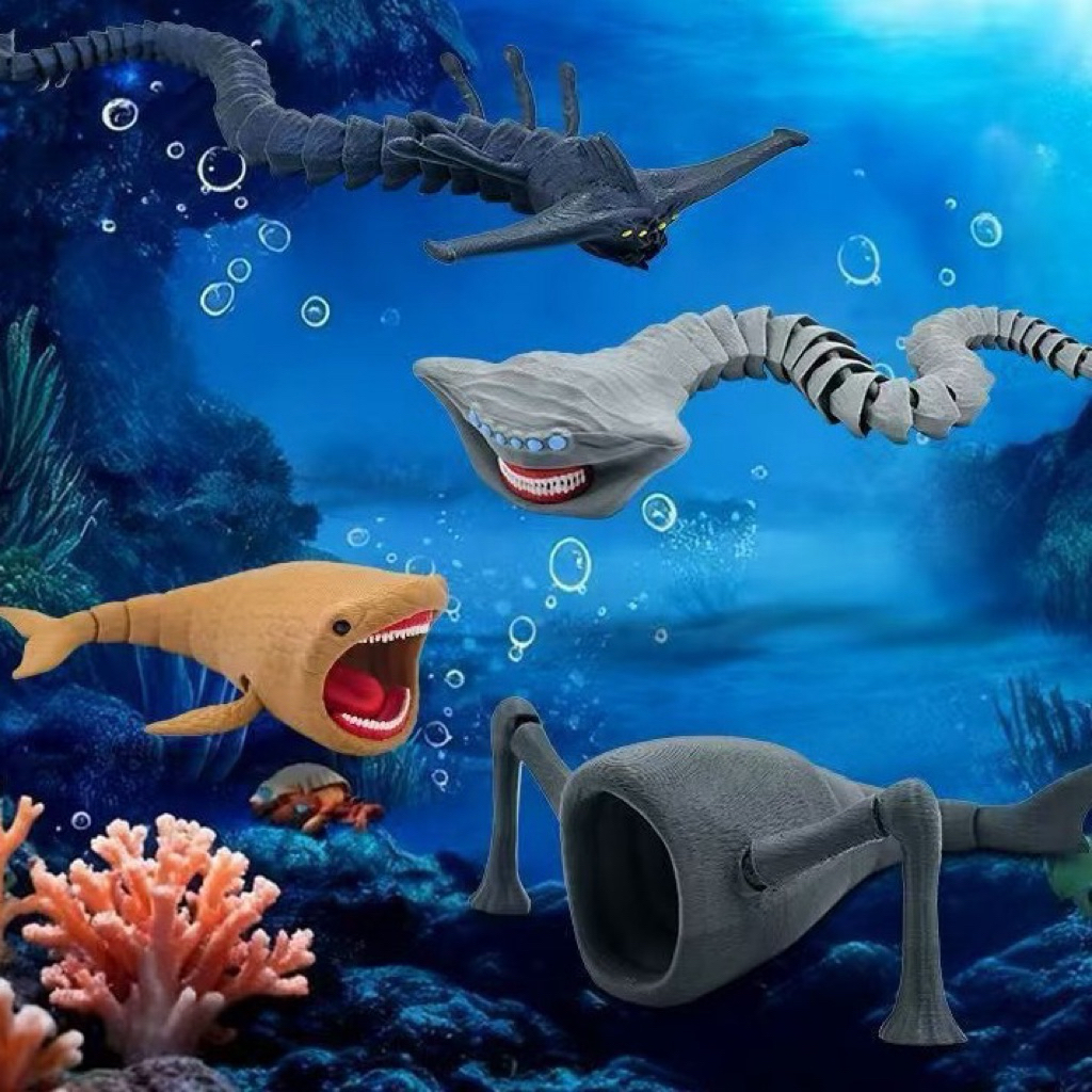Cuero Sea Monster Bloop 3D Printed Action Figure Toy Ghost Leviathan ...