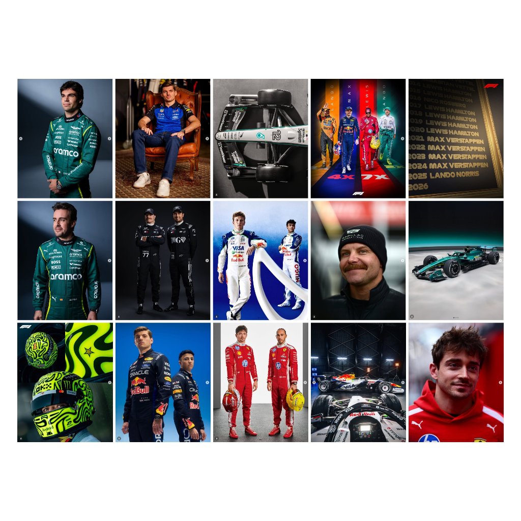 Set of 30 F1 racing stickers for the 2026 season, formula 1 racing car ...