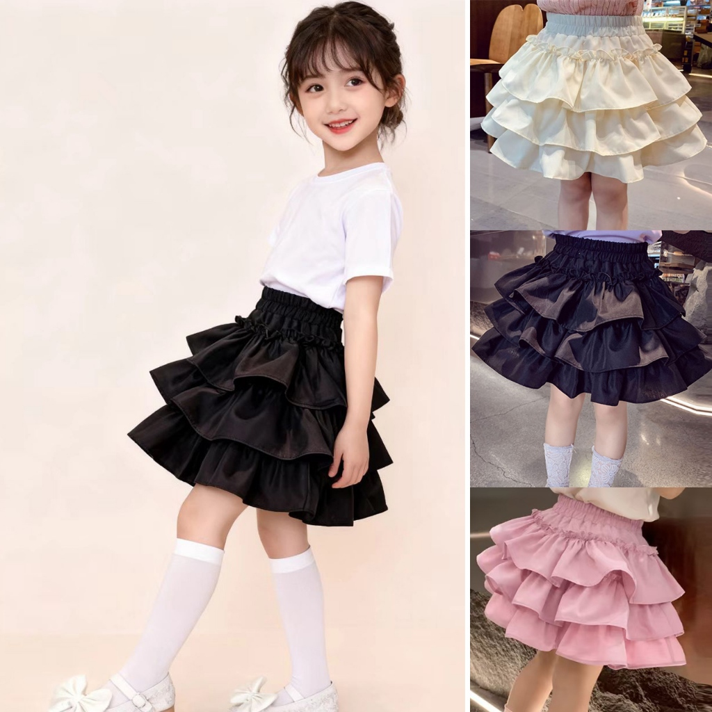 Váy liền thân bé gái mới hè | Váy bánh kem | Công chúa Hàn dễ thương | Vải thoáng mát | Mặc tiệc & đi chơi