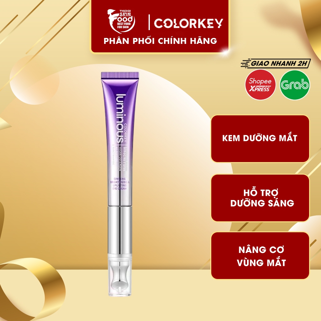 Colorkey Eye Cream supports Brightening and lifting the Eye area ...