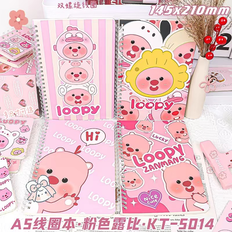 XO A5 horizontal spring notebook 116 pages 70gsm 140x207mm cute cartoon ...