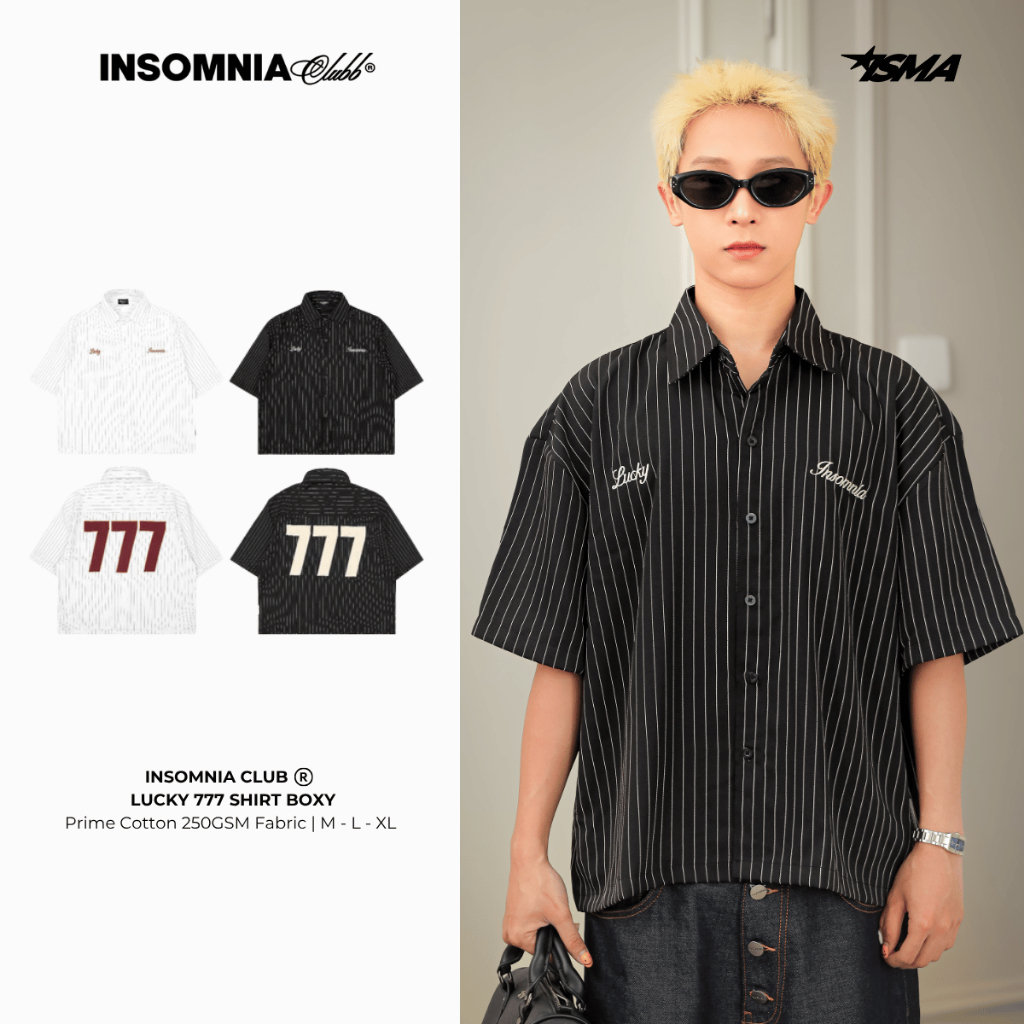 Boxy Lucky Shirt 777 INSOMNIA Unisex Local Brand - TS031 Boxy