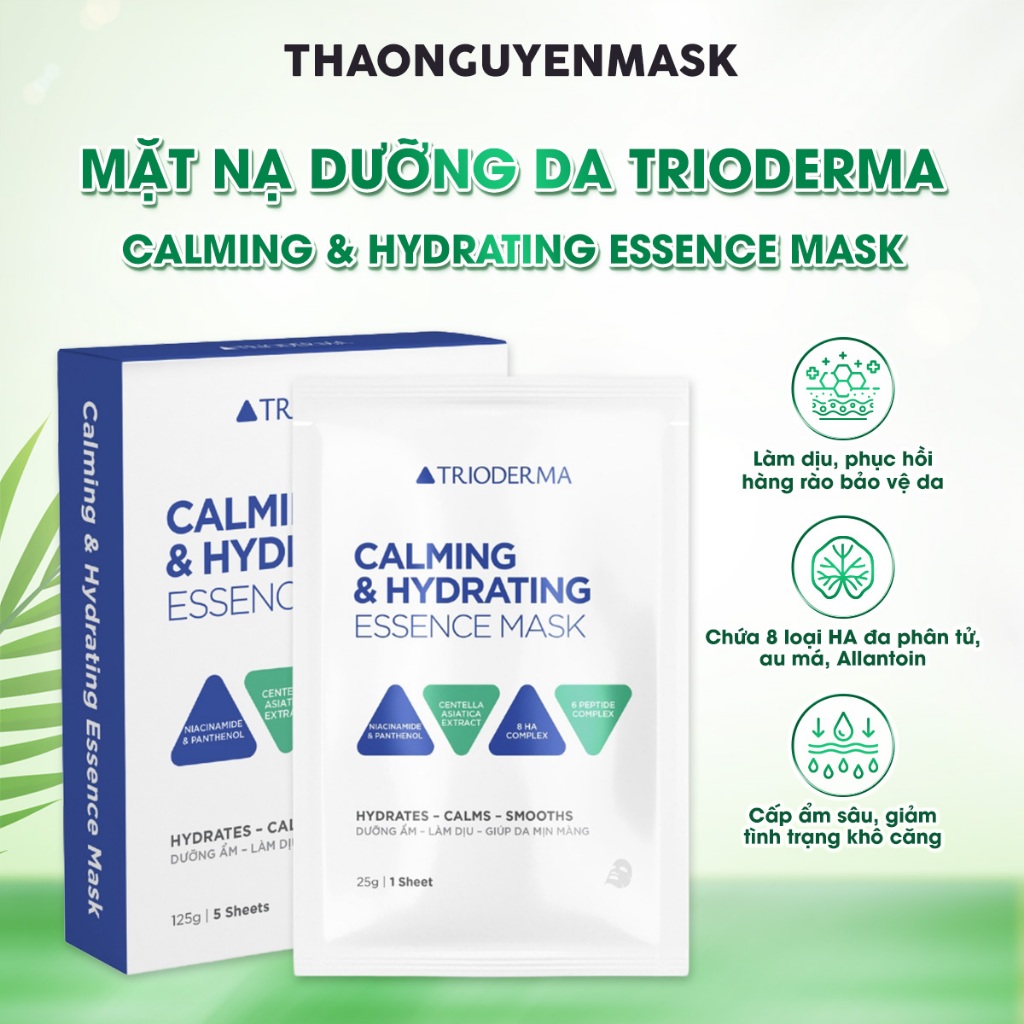 Trioderma Essence Mask Deeply Moisturizes, Soothes Skin, Restores Acne ...