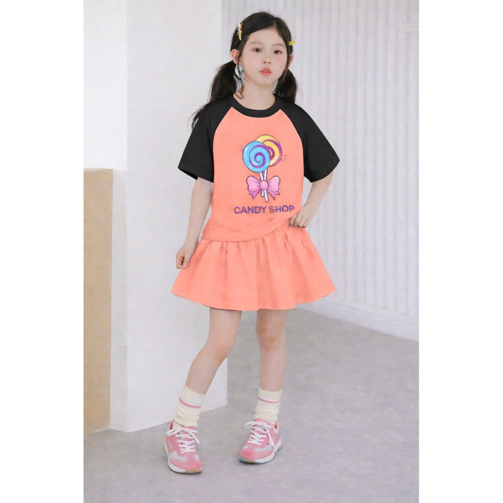 Sét váy bé gái mùa hè (váy có chip) thun cotton 4c mềm mịn size 10-40kg, in hình dễ thương