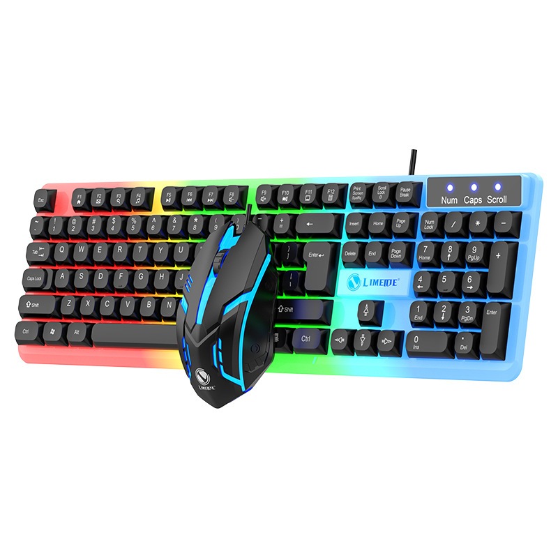GTX 350 Wired Gaming Keyboard and Mouse Set Mechanical RGB Led 7 Colors ...