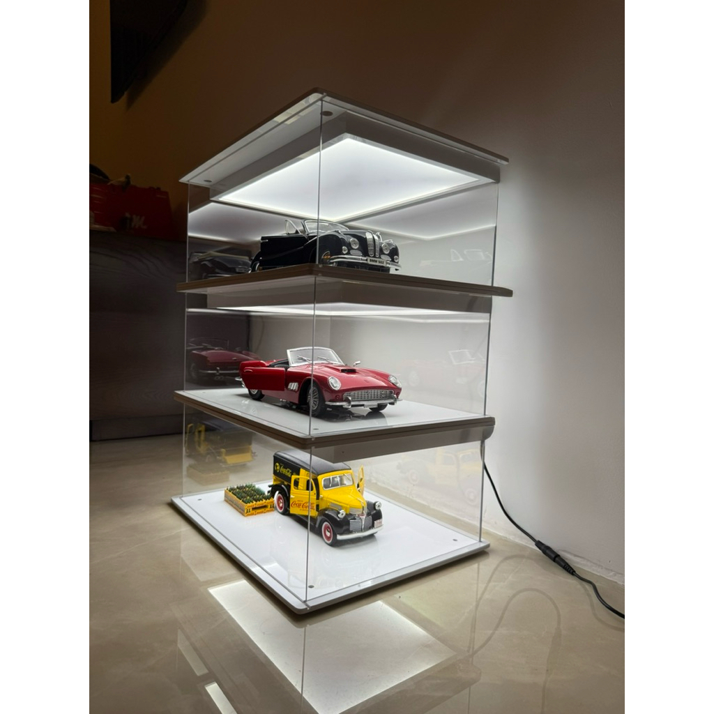 LED display cabinet for 1:18, 1/24, 1/32 model car with transparent ...