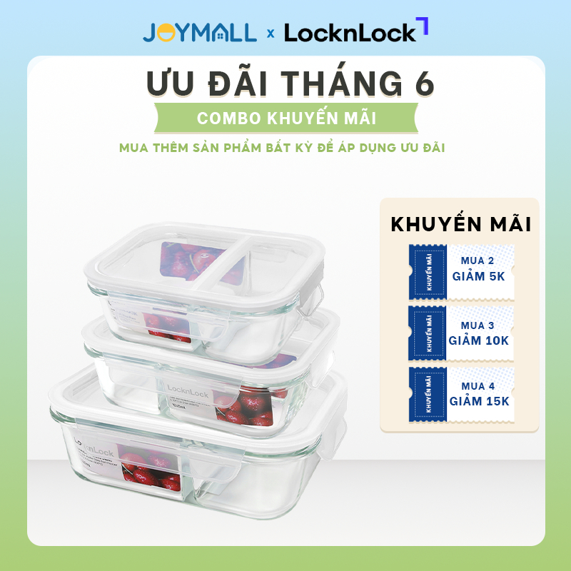LocknLock BLANC LLG120 divided glass box in many sizes - Genuine ...