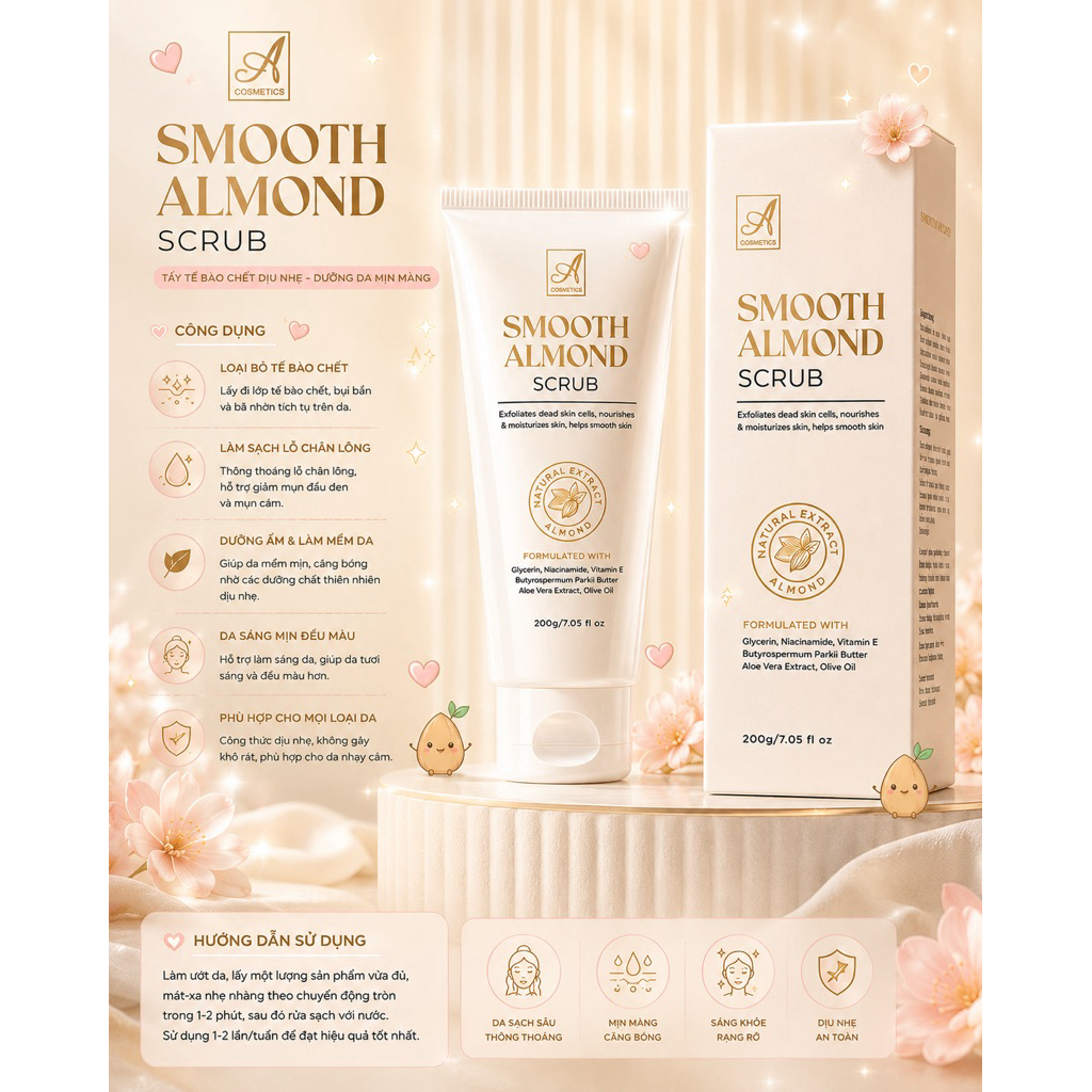 New Model Acosmetics Almond Super Smooth Exfoliator - For Face - Helps ...