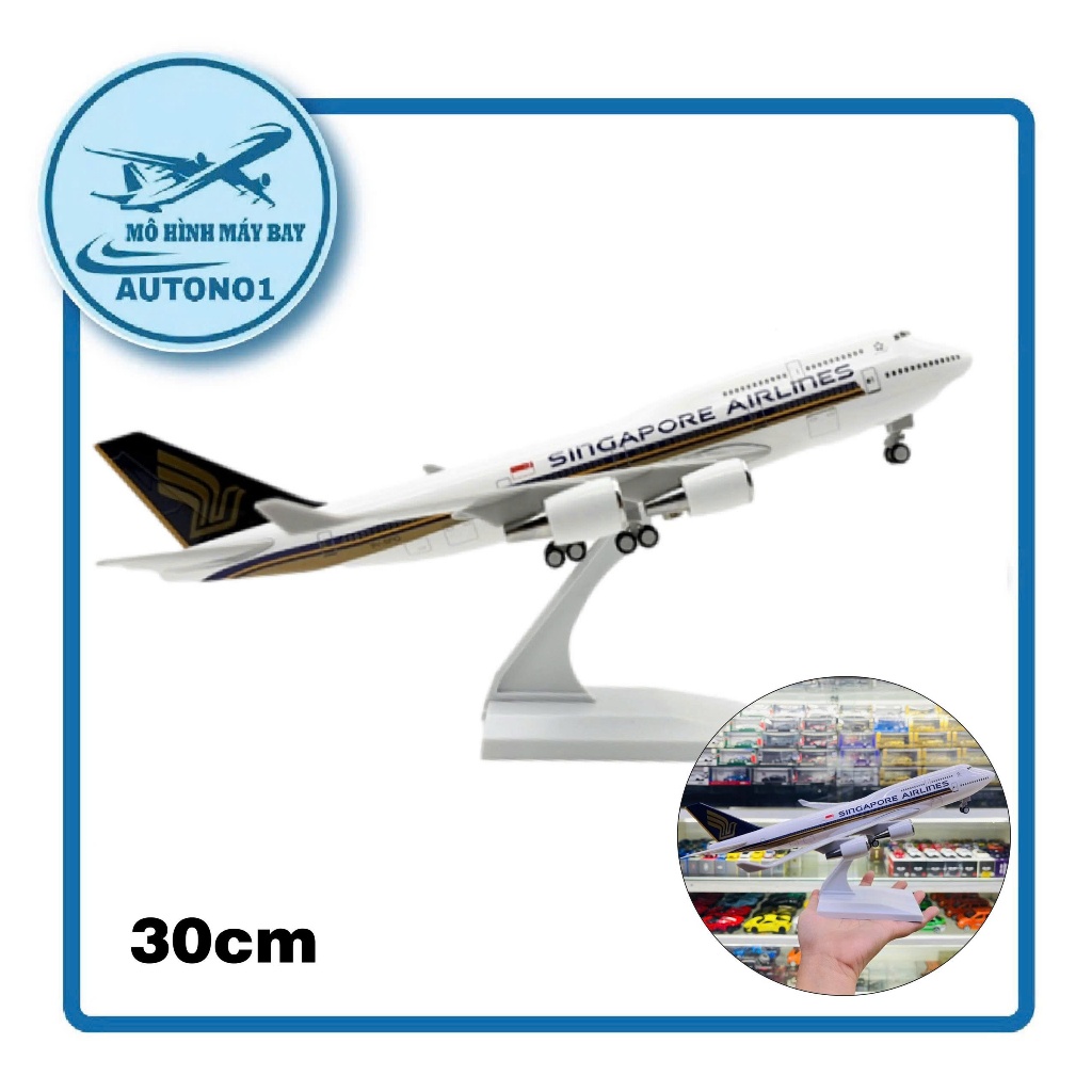 Airplane display model with removable base and wheels, size 30cm ...