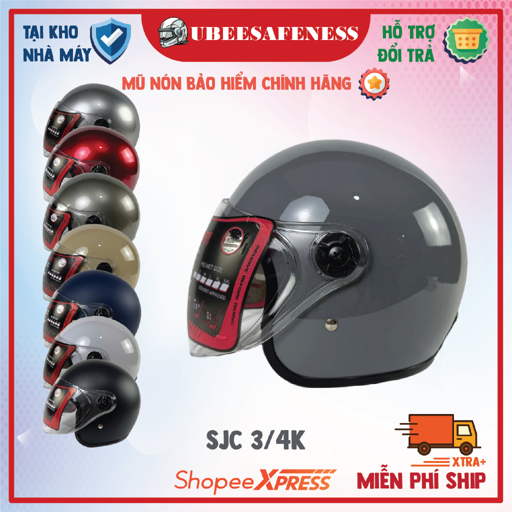Genuine SJC 3/4 Head Helmet, Good Quality, Great Price | Shopee Singapore