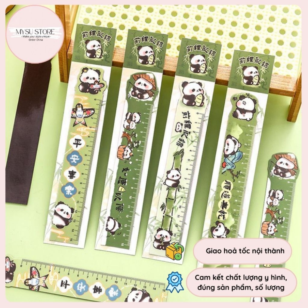 Combo of 2 Thin and Flexible Magnetic Ruler Panda Lovely Kute Cute ...