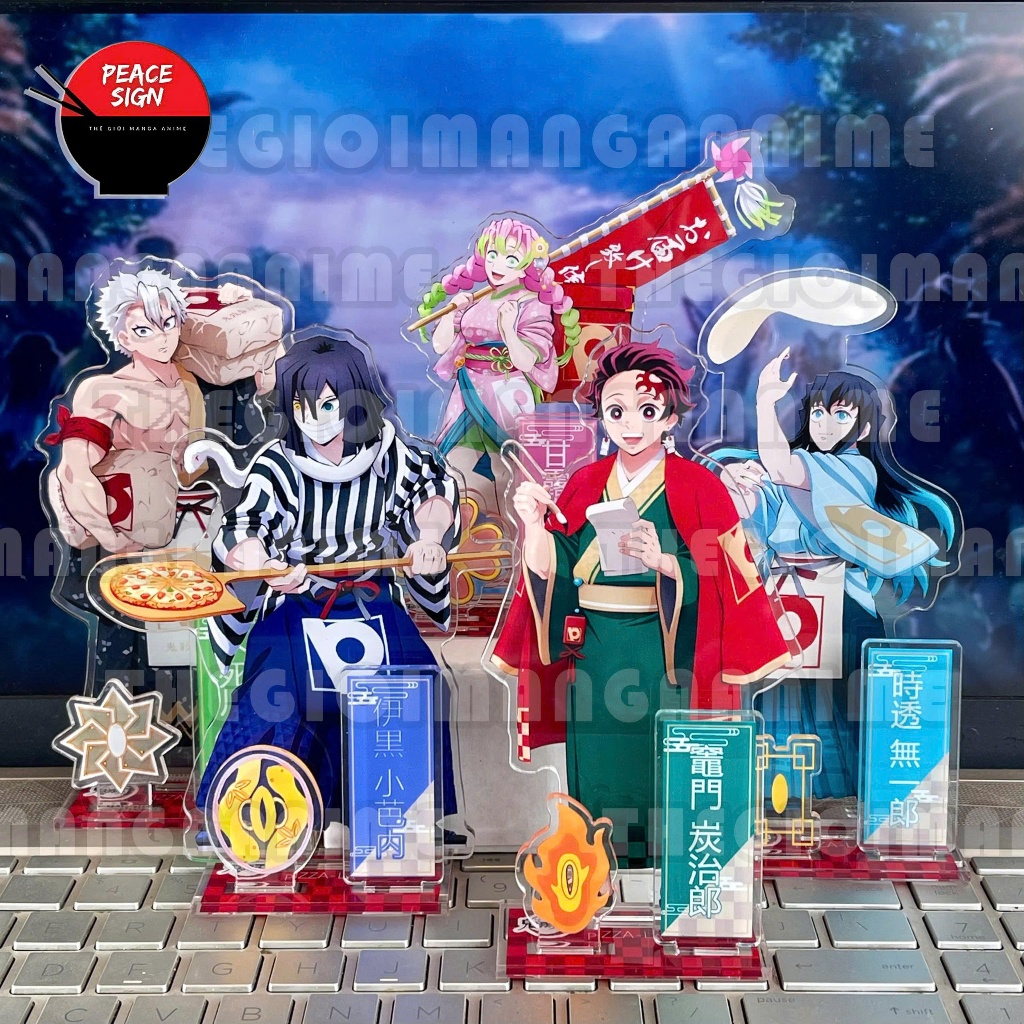 (CARD INCLUDED) ( WORK) KIMETSU NO YAIBA standee model chibi anime ...