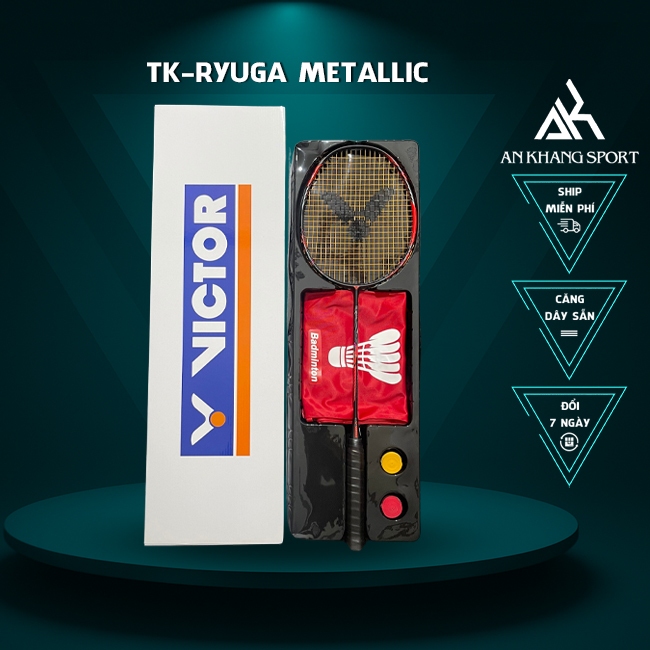 Victor TK-Ryuga Metallic Badminton Racket Full Box - Pre-Stretched 11kg ...