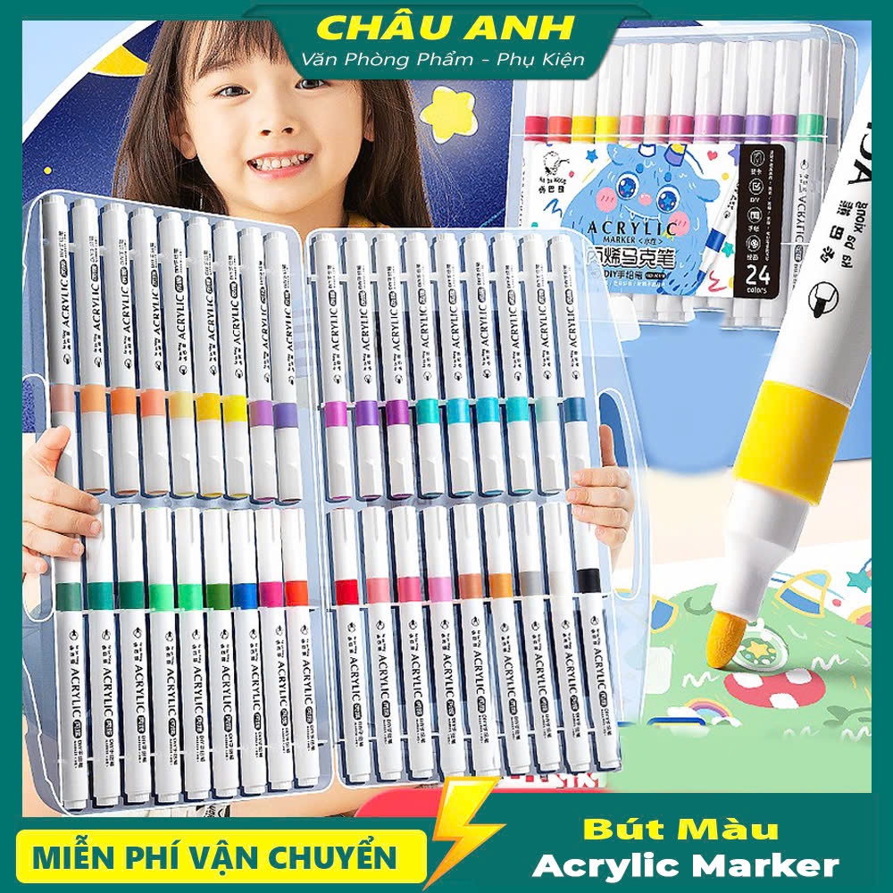 Acrylic Colored Pens 12/24/36/48/60 Colors, Drawing on Any Surface ...