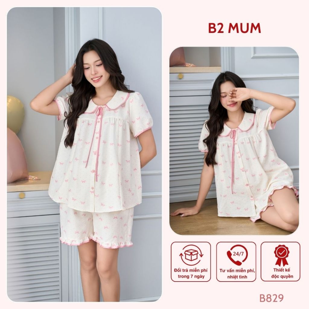 Beautiful maternity outfit, loose design, lotus collar with pink mix ...