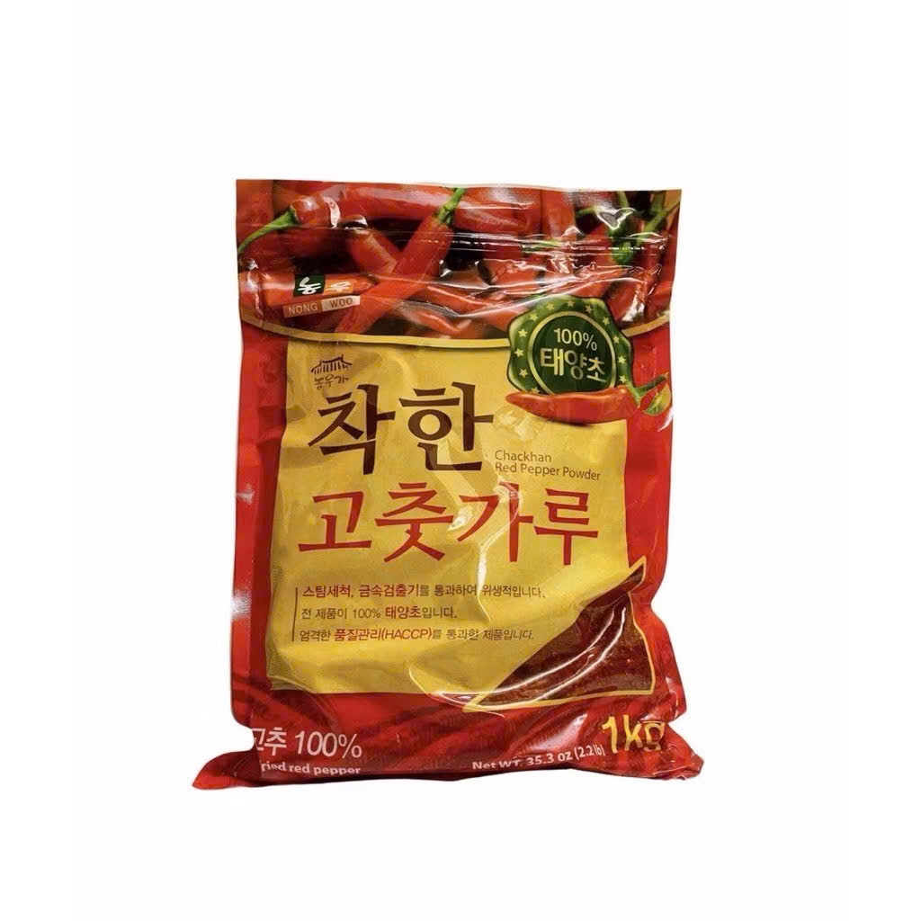 Korean chili powder Chackhan flakes for kimchi 1kg - 농우) 착한 고춧가루 김치용 ...