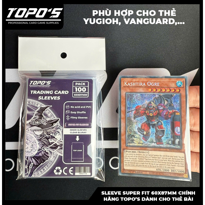 Sleeve] 100 TOPO'S exclusive 60x87mm transparent tight card covers for  Yugioh, Vanguard cards card sleeve | Shopee Singapore
