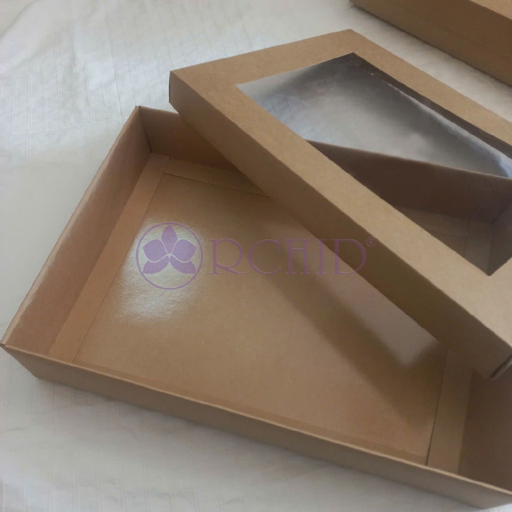 Kraft Paper Box with removable lid, large size 30x42x8cm, thick and ...