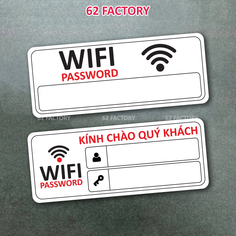 Waterproof Formex Wifi Sign stickers to decorate milk tea shops, cafes ...