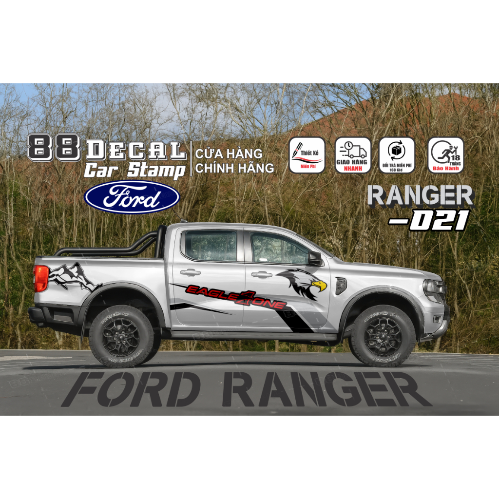 Ford Ranger car sticker - High quality Decal. Sports sticker model ...