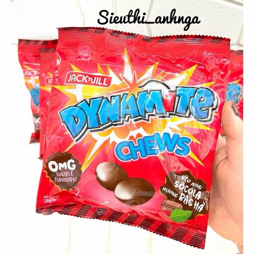 Combo of 5 Packs of Dynamite Chews 3-Piece Chocolate Candy Mint ...