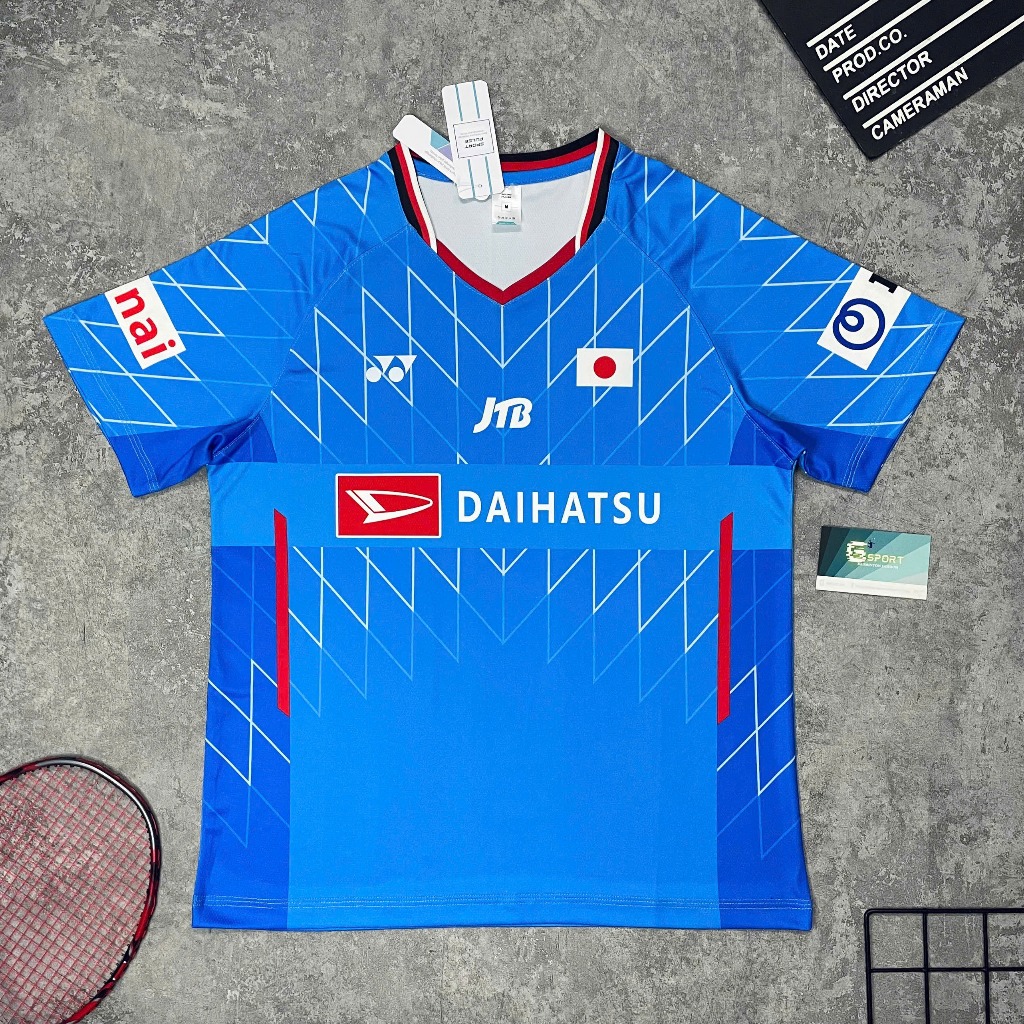 ウェア YONEX '23 BADMINTON JAPAN NATIONAL MODEL Yonex Japan National Team Blue Badminton Shirt, Men's and Women's