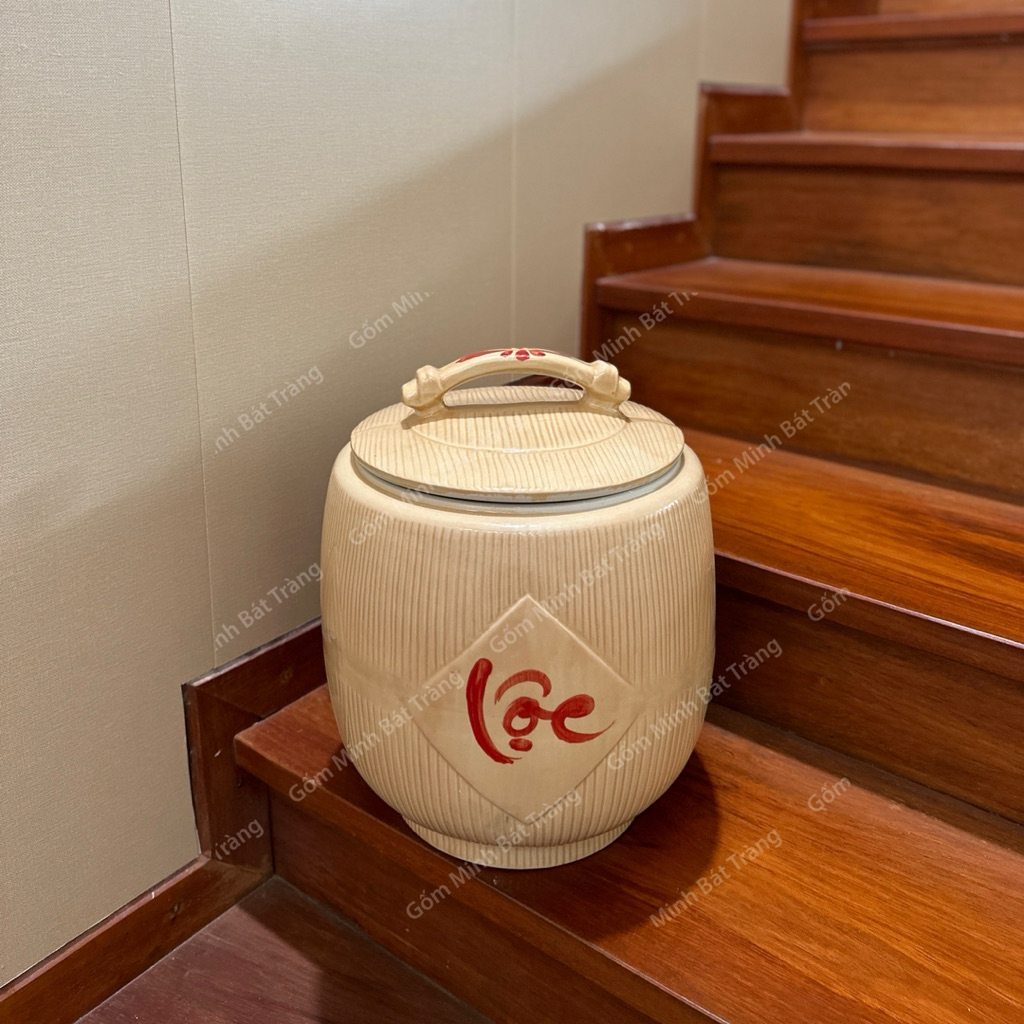 Rice jars, rice jars, ceramic rice containers from Bat Trang ceramics ...