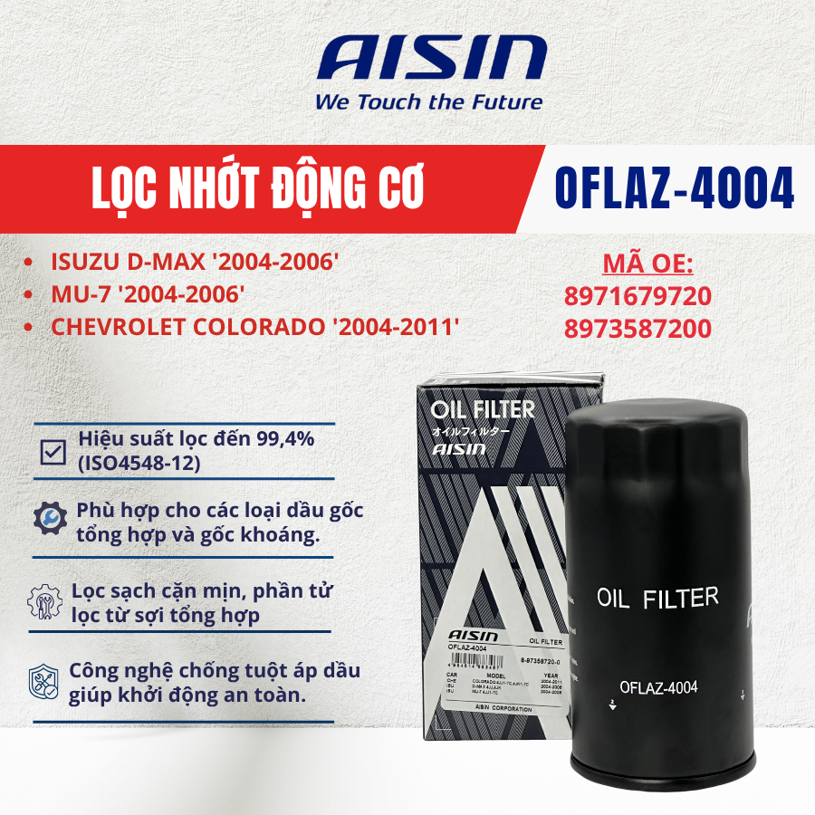 [OFLAZ-4004] ISUZU D-Max engine oil filter 