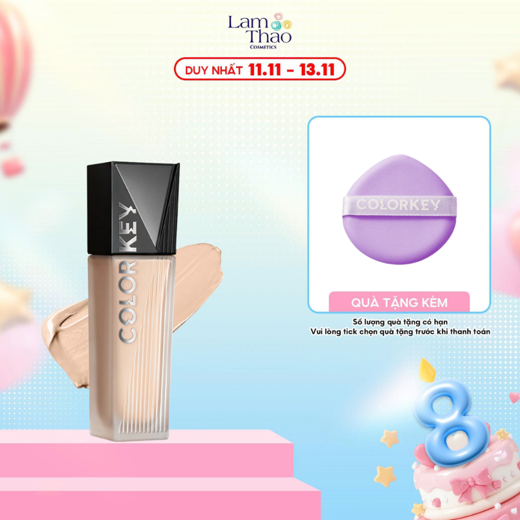 [GIVE Sponge] Colorkey Long Lasting Flawless Liquid Foundation 24H Oil ...