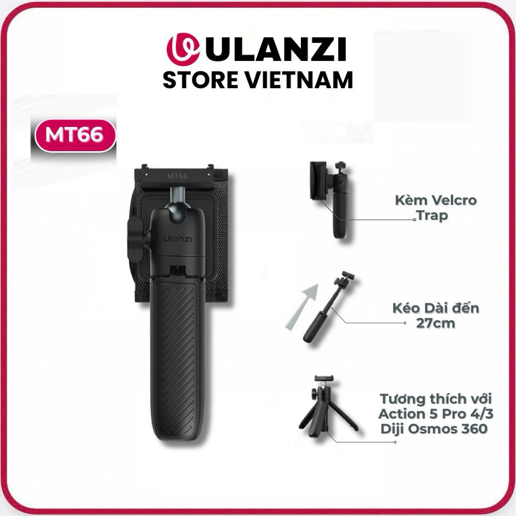 Ulanzi MT66 – 3-Mode Mini Tripod/Tripod for Action Camera, GoPro, DJI ...