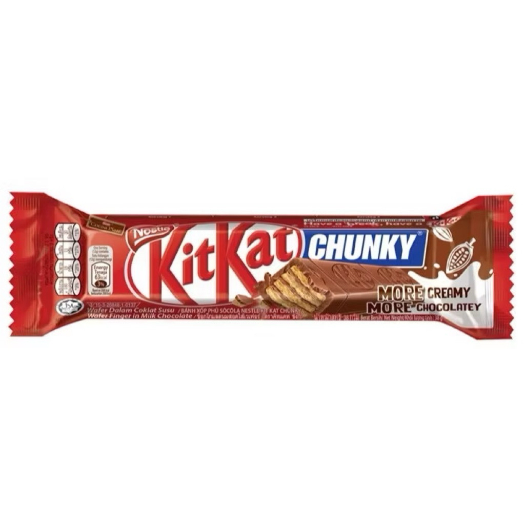 COMBO 5 BARS Nestle KitKat Chunky Milk Chocolate Covered Sponge Cake x ...