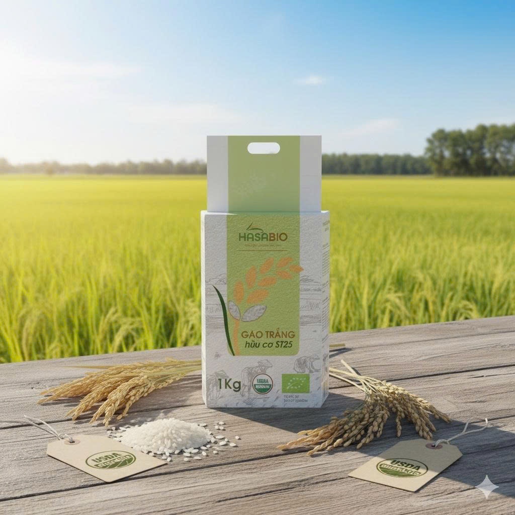 HASA BIO Organic Rice, delicious ST25 White Rice 1kg Goodbabyvn ...