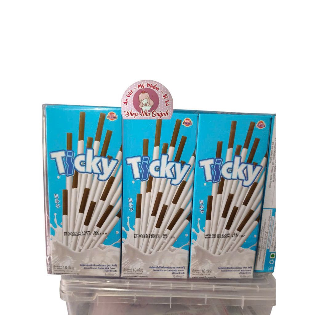 (BLUE) CORNER OF 13 BOXES OF TICKY CAKES COVERED WITH SUPER DELICIOUS ...