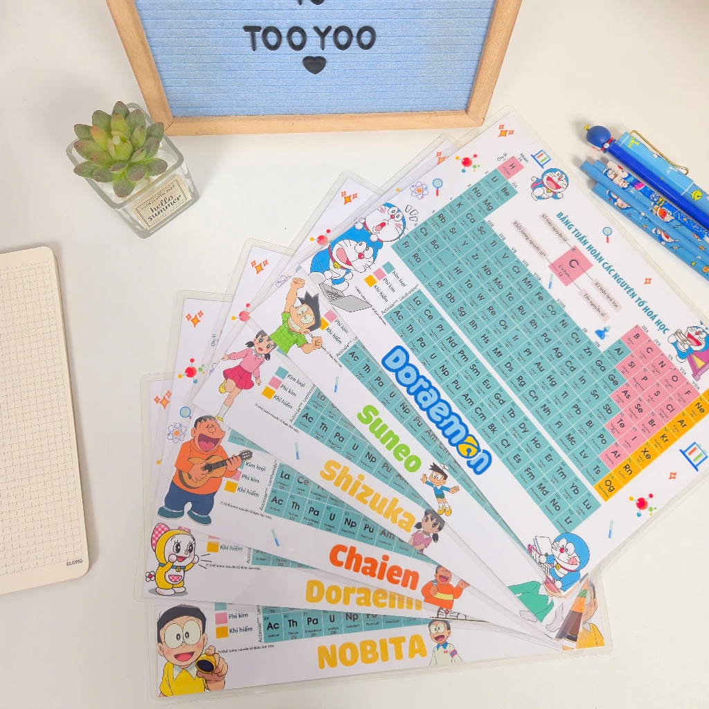 Periodic table of chemical elements Doraemon and friends TooYoo BK02183 ...