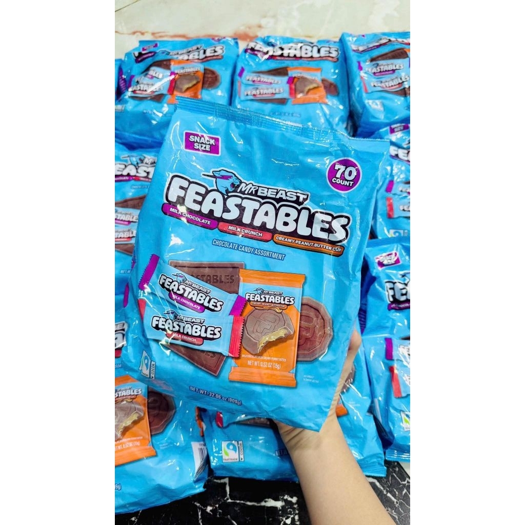 US CHOCOLATE MIX 3 TYPES - MR BEAST FEASTABLES CHOCOLATE CANDY ...