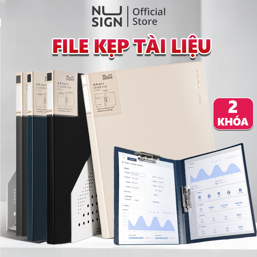 Nusign Premium Locking Document Clip File Supports Document Storage ...