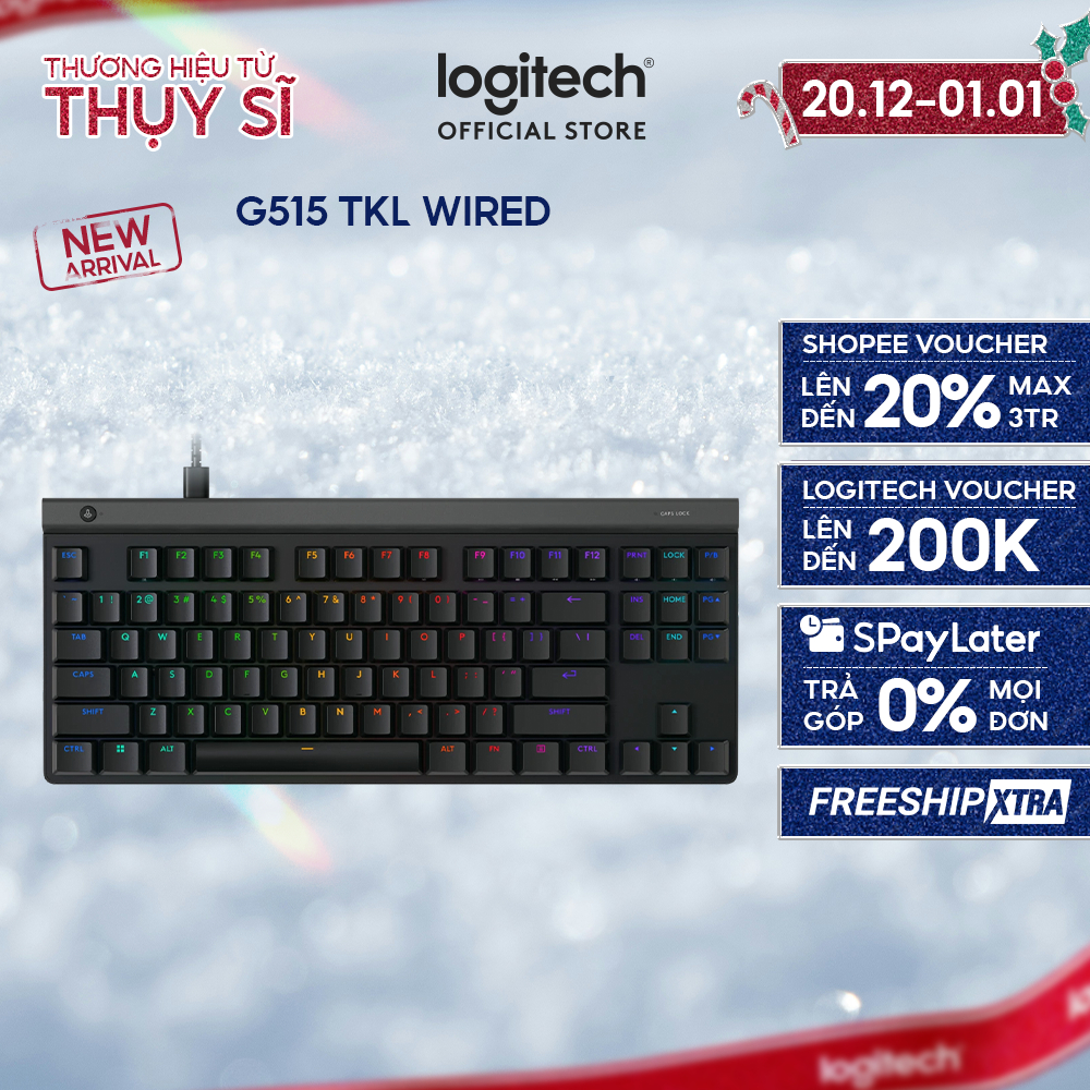 Logitech G515 TKL Low profile Wired Gaming Keyboard - LIGHTSYNC RGB ...