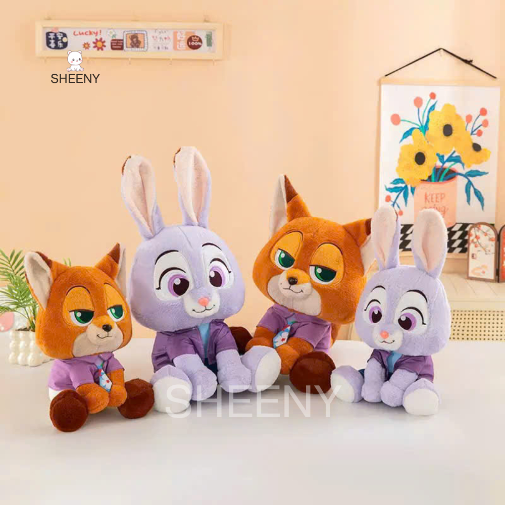 Adorable ZooTopia Rabbit and Fox Teddy Bear Cute Rabbit and Elegant Fox ...