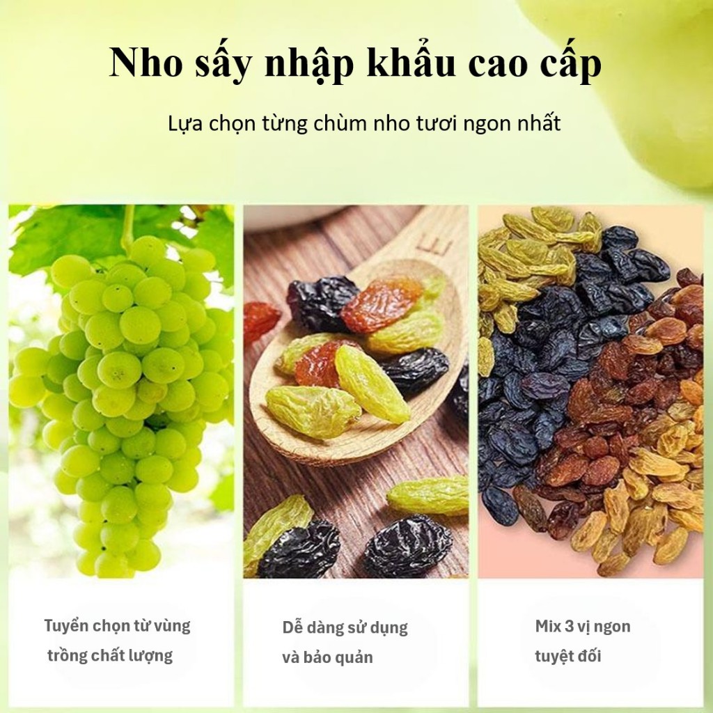 Special Large Premium Dried Grapes - Mix 3 Natural Sweet Flavors, No ...