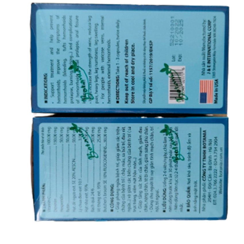 SA Bonivein Box of 30v Hemorrhoidal prolaps imported from USA - Gia Han ...