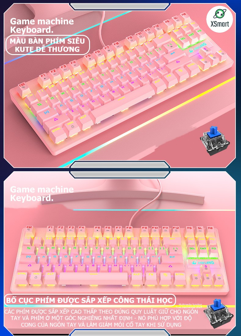 Crack K2 PRO Computer Mechanical Keyboard with RGB Led 10 Different ...