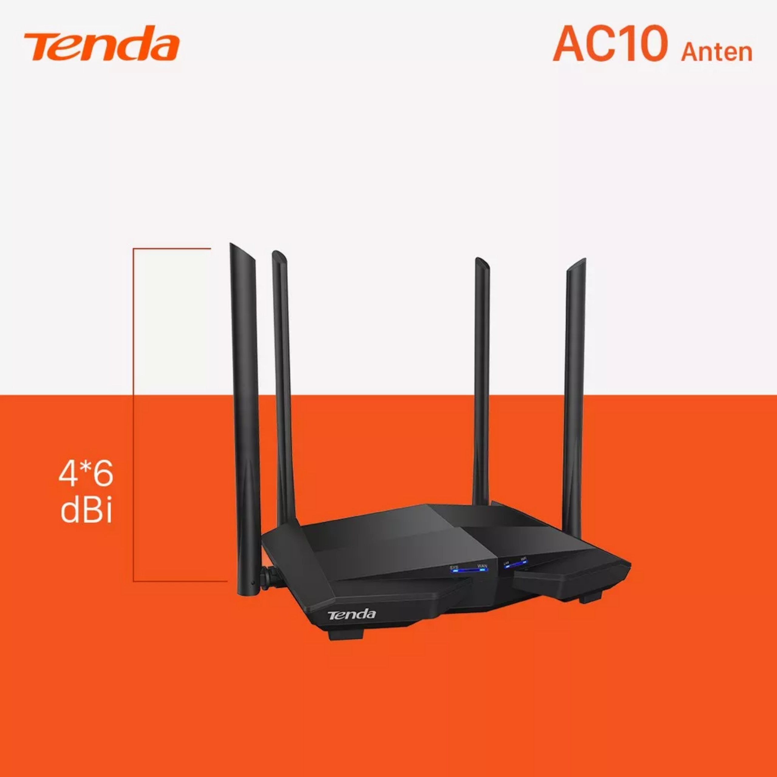 Tenda AC10 Wifi Router AC Standard 1200Mbps - Genuine product, | Shopee ...