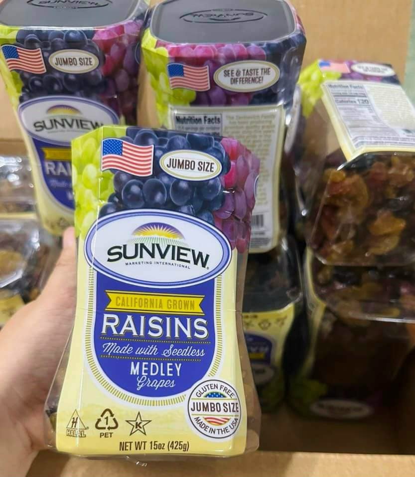[Date 2025- Genuine]American Raisin Sunview seedless raisins mixed ...
