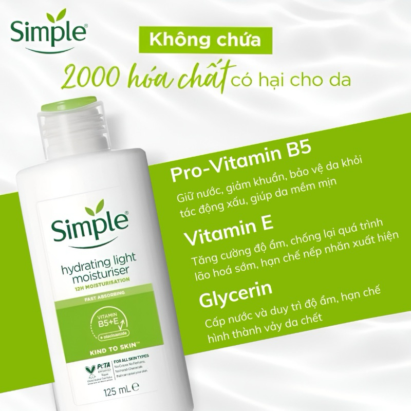 Simple Hydrating Light Moisturizer 125ml (Cream) | Shopee Singapore