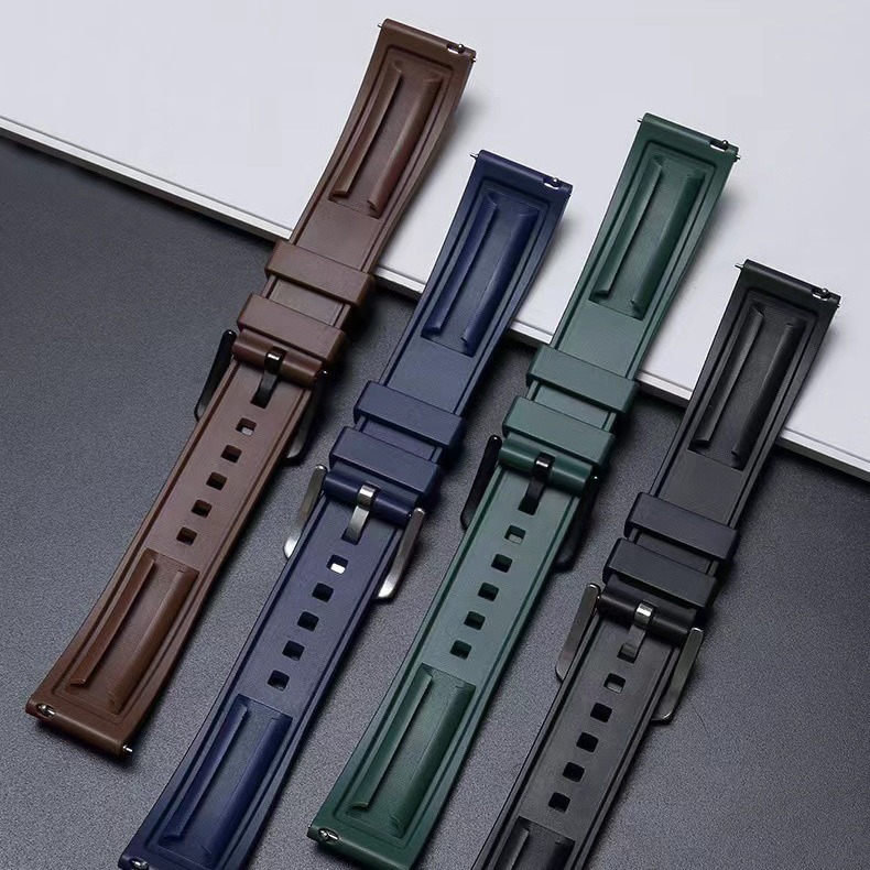 Rubber watch strap for men and women size 20mm 22mm 24mm, high quality ...
