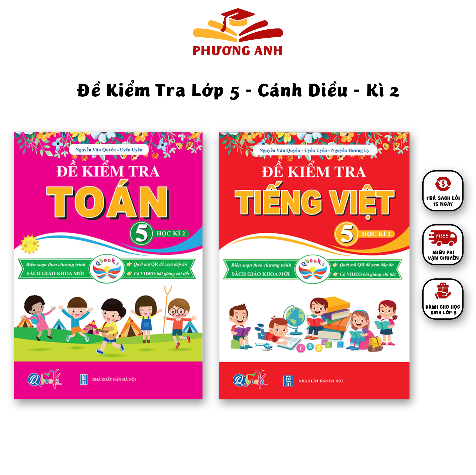 Books Test topics for Grade 5 Students Math and Vietnamese Kite