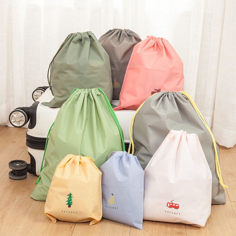 PE Plastic Drawstring Storage Bag Waterproof Clothes Bag Shoes ...
